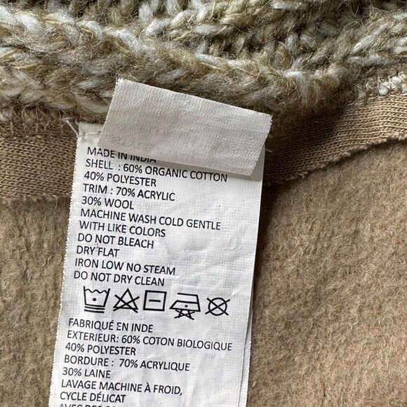 Prana Demure Cardigan Sweater Dark Khaki Beige - Picture 5 of 9